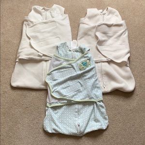 Lot of 3 NB halo sleep sacks